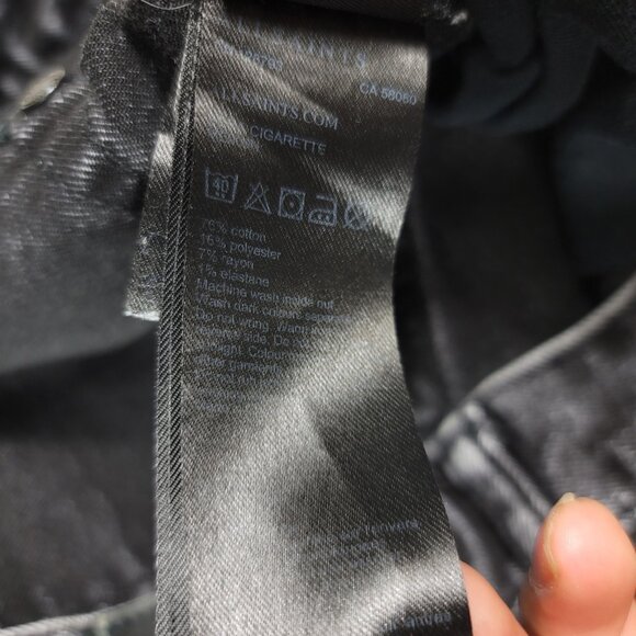 Allsaints Cigarette Button Fly Jeans Men's Size 32x30 Skinny Slim Stretch Denim - Picture 9 of 9